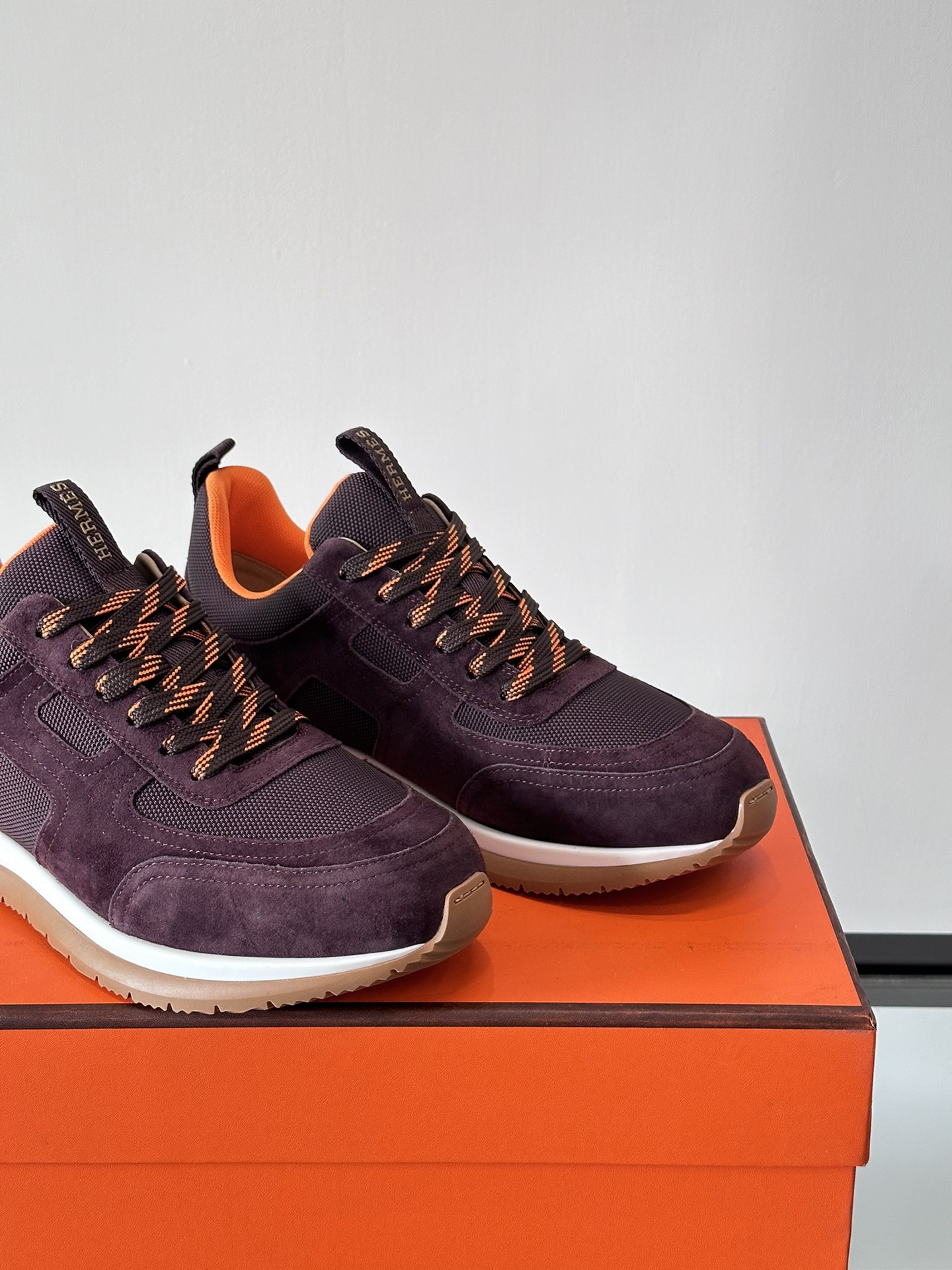 Picture [8]-Hermes sneakers upper calfskin and mesh patchwork to create an imported material texture full lightweight sole decorated with color clashing patterns to create a versatile fashion style P680 Size: 38-44 (45 customized)-High Faux Bags