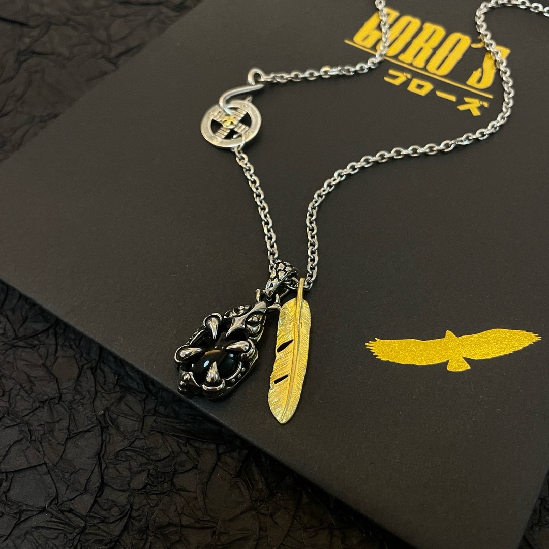 PP290 New on the shelves Goro's Takahashi Goro Eagle Claw Feather Pendant Takahashi Classic Necklace Recognized Exclusive shooting main high-end market Racer / ins / small red book popular models absolutely different from the ordinary version! Picture product details consistent with ZP! The original production process crafted quality handmade ～ genuine open mold 💝 trend fashion essential men and women can wear couples models with the same rock punk Thai silver style retro elements trendy with the same models official website ❤️