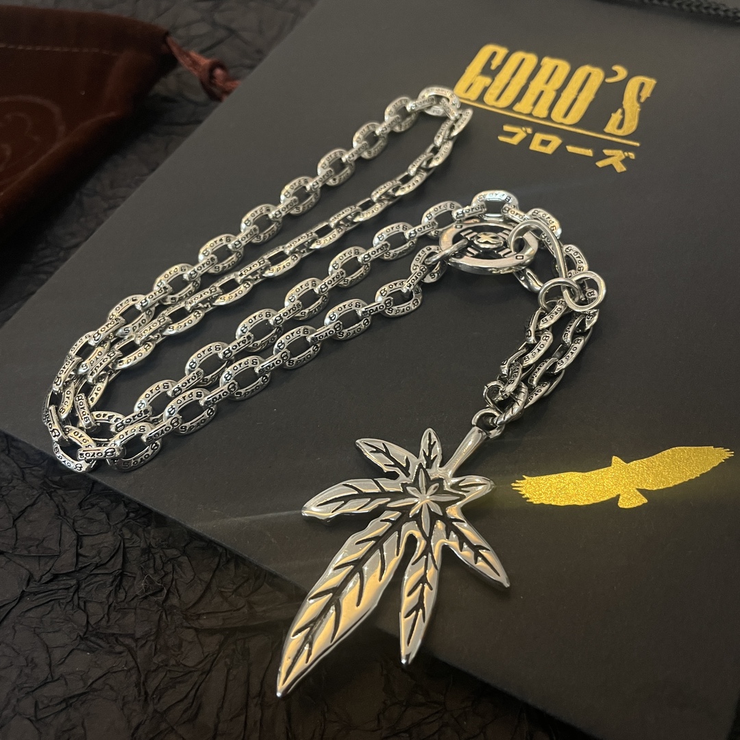 图片[9]-P260   新品上架Goro’s高桥吾郎枫叶吊坠高桥经典环扣项链认准独家拍摄主攻高端市场 快手/ins/小红书热门款绝对区别普通版本！图片产品细节与ZP一致！原版制作工艺 精工品质 纯手工打造 ～正品开模💝潮流时尚必备 男女均可佩戴 情侣款同款 摇滚朋克泰银风格 复古元素 潮流百搭 官网同款-高仿包包