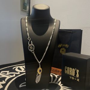 P260 New on the shelves Goro's Takahashi Goro Turquoise Feather Pendant Takahashi Classic Bamboo Necklace Recognized Exclusive Shooting main high-end market Racer/ins/Small Red Book popular models absolutely different from the ordinary version! Picture product details are consistent with ZP! The original production process crafted quality handmade ～ genuine open mold 💝 trend fashion essential men and women can wear couples models with the same rock punk Thai silver style retro elements trendy with the same models official website!
