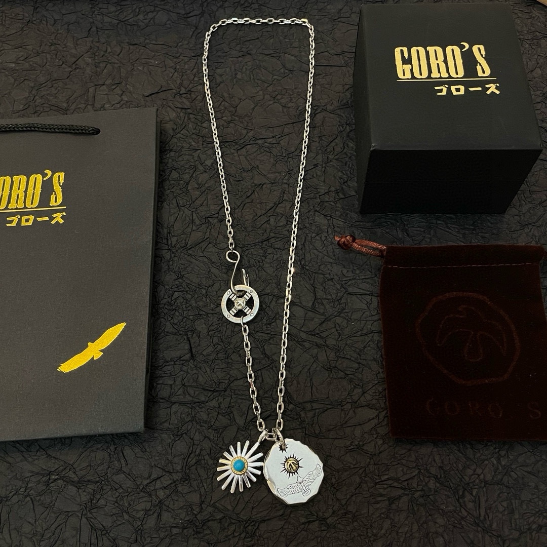 PP270 New on the shelves Goro's Takahashi Goro Turquoise Sea Urchin Silver Cake Pendant Takahashi Classic Necklace Recognized Exclusive Shooting Mainly high-end market Racer/ins/Small Red Book popular models absolutely different from the ordinary version! Picture product details are consistent with ZP! The original production process crafted quality handmade ～ genuine open mold 💝 trend fashion must have men and women can wear couples models with the same rock punk Thai silver style retro elements trendy with the same models official website ❤️