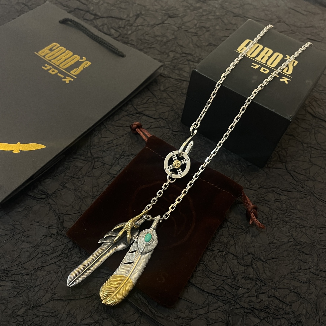 PP290 New on the shelves Goro's Takahashi Goro Eagle Claw Feather Pendant Takahashi Classic Necklace Recognized Exclusive shooting main high-end market Racer / ins / small red book popular models absolutely different from the ordinary version! Picture product details consistent with ZP! The original production process crafted quality handmade ～ genuine open mold 💝 trend fashion essential men and women can wear couples models with the same rock punk Thai silver style retro elements trendy with the same models official website ❤️
