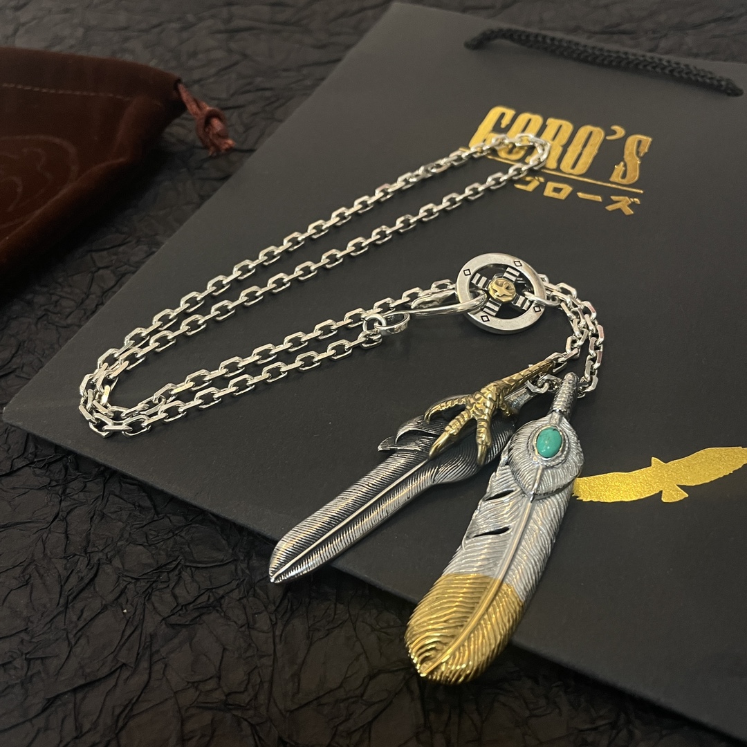 PP290 New on the shelves Goro's Takahashi Goro Eagle Claw Feather Pendant Takahashi Classic Necklace Recognized Exclusive shooting main high-end market Racer / ins / small red book popular models absolutely different from the ordinary version! Picture product details consistent with ZP! The original production process crafted quality handmade ～ genuine open mold 💝 trend fashion essential men and women can wear couples models with the same rock punk Thai silver style retro elements trendy with the same models official website ❤️