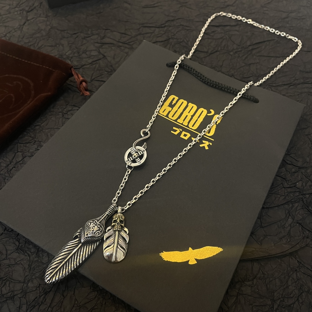 PP290 New on the shelves Goro's Takahashi Goro Eagle Claw Feather Pendant Takahashi Classic Necklace Recognized Exclusive shooting main high-end market Racer / ins / small red book popular models absolutely different from the ordinary version! Picture product details consistent with ZP! The original production process crafted quality handmade ～ genuine open mold 💝 trend fashion essential men and women can wear couples models with the same rock punk Thai silver style retro elements trendy with the same models official website ❤️