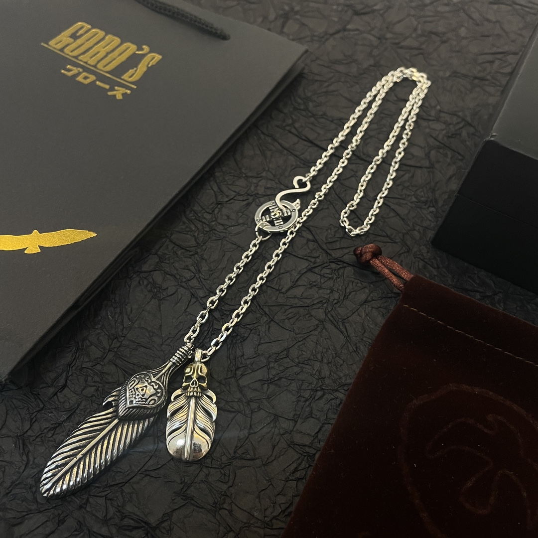 PP290 New on the shelves Goro's Takahashi Goro Eagle Claw Feather Pendant Takahashi Classic Necklace Recognized Exclusive shooting main high-end market Racer / ins / small red book popular models absolutely different from the ordinary version! Picture product details consistent with ZP! The original production process crafted quality handmade ～ genuine open mold 💝 trend fashion essential men and women can wear couples models with the same rock punk Thai silver style retro elements trendy with the same models official website ❤️
