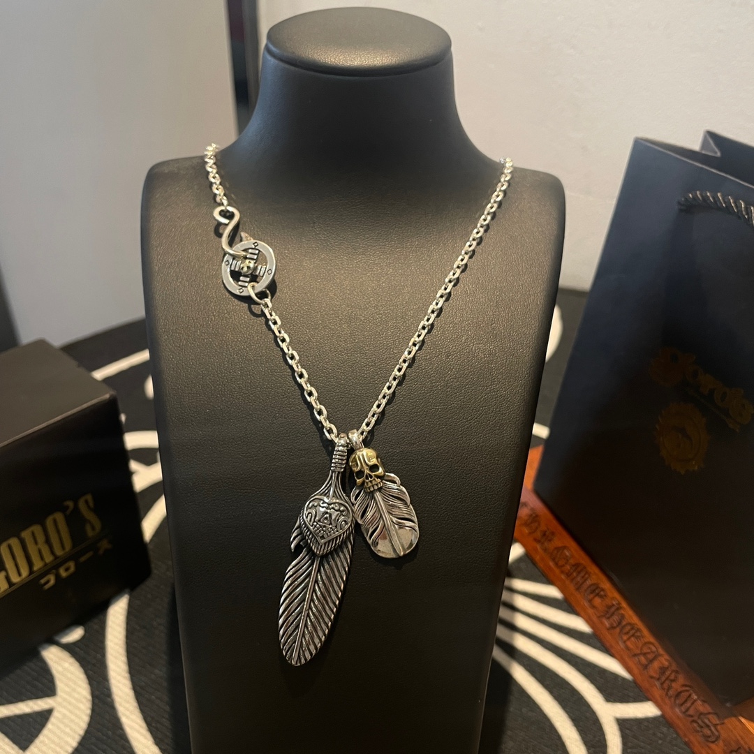 PP290 New on the shelves Goro's Takahashi Goro Eagle Claw Feather Pendant Takahashi Classic Necklace Recognized Exclusive shooting main high-end market Racer / ins / small red book popular models absolutely different from the ordinary version! Picture product details consistent with ZP! The original production process crafted quality handmade ～ genuine open mold 💝 trend fashion essential men and women can wear couples models with the same rock punk Thai silver style retro elements trendy with the same models official website ❤️