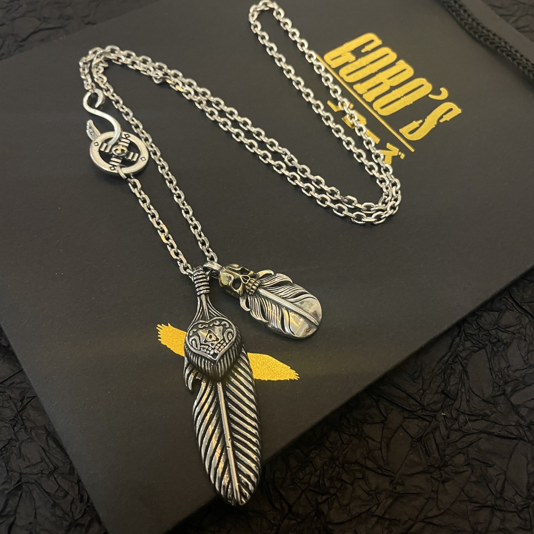 PP290 New on the shelves Goro's Takahashi Goro Eagle Claw Feather Pendant Takahashi Classic Necklace Recognized Exclusive shooting main high-end market Racer / ins / small red book popular models absolutely different from the ordinary version! Picture product details consistent with ZP! The original production process crafted quality handmade ～ genuine open mold 💝 trend fashion essential men and women can wear couples models with the same rock punk Thai silver style retro elements trendy with the same models official website ❤️