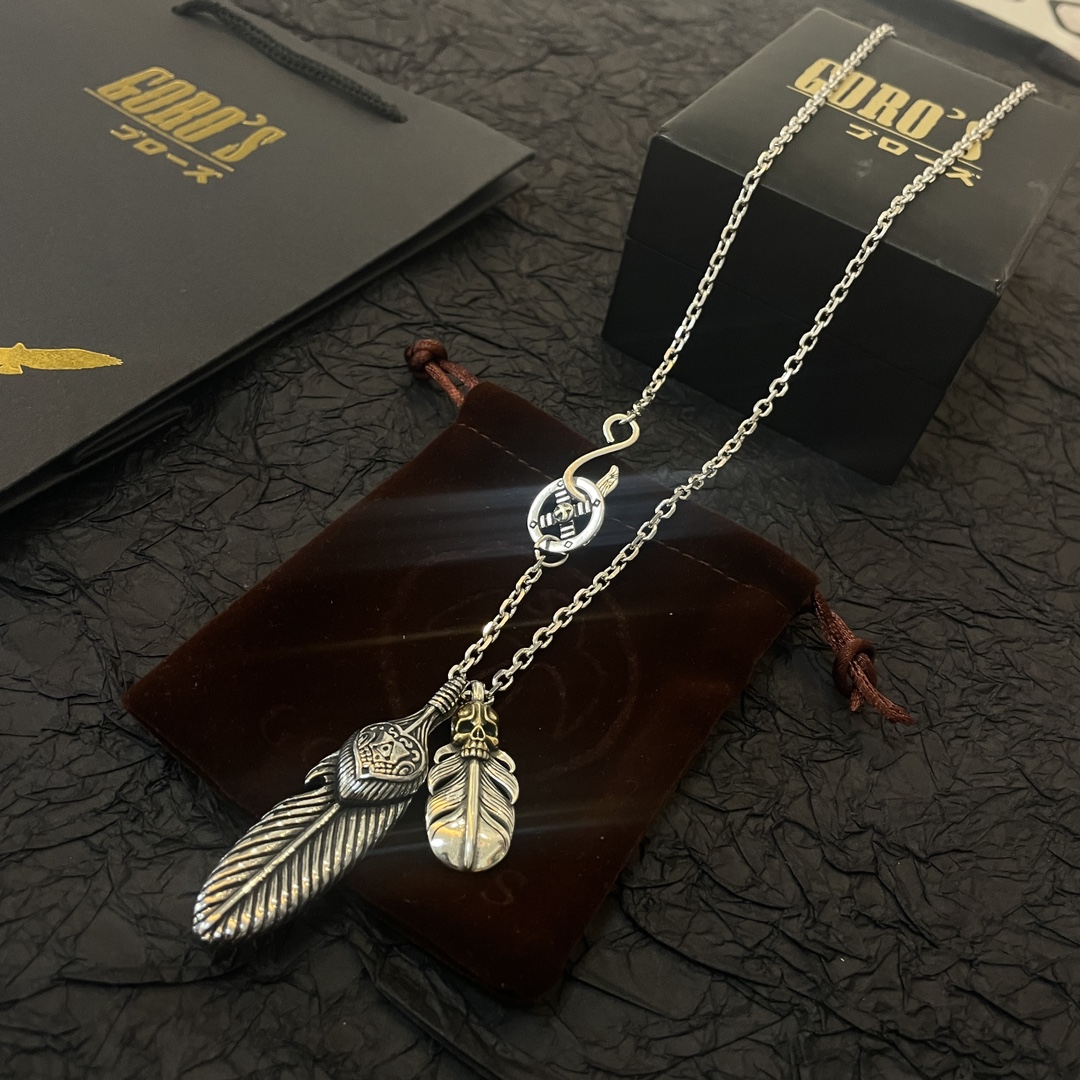 PP290 New on the shelves Goro's Takahashi Goro Eagle Claw Feather Pendant Takahashi Classic Necklace Recognized Exclusive shooting main high-end market Racer / ins / small red book popular models absolutely different from the ordinary version! Picture product details consistent with ZP! The original production process crafted quality handmade ～ genuine open mold 💝 trend fashion essential men and women can wear couples models with the same rock punk Thai silver style retro elements trendy with the same models official website ❤️