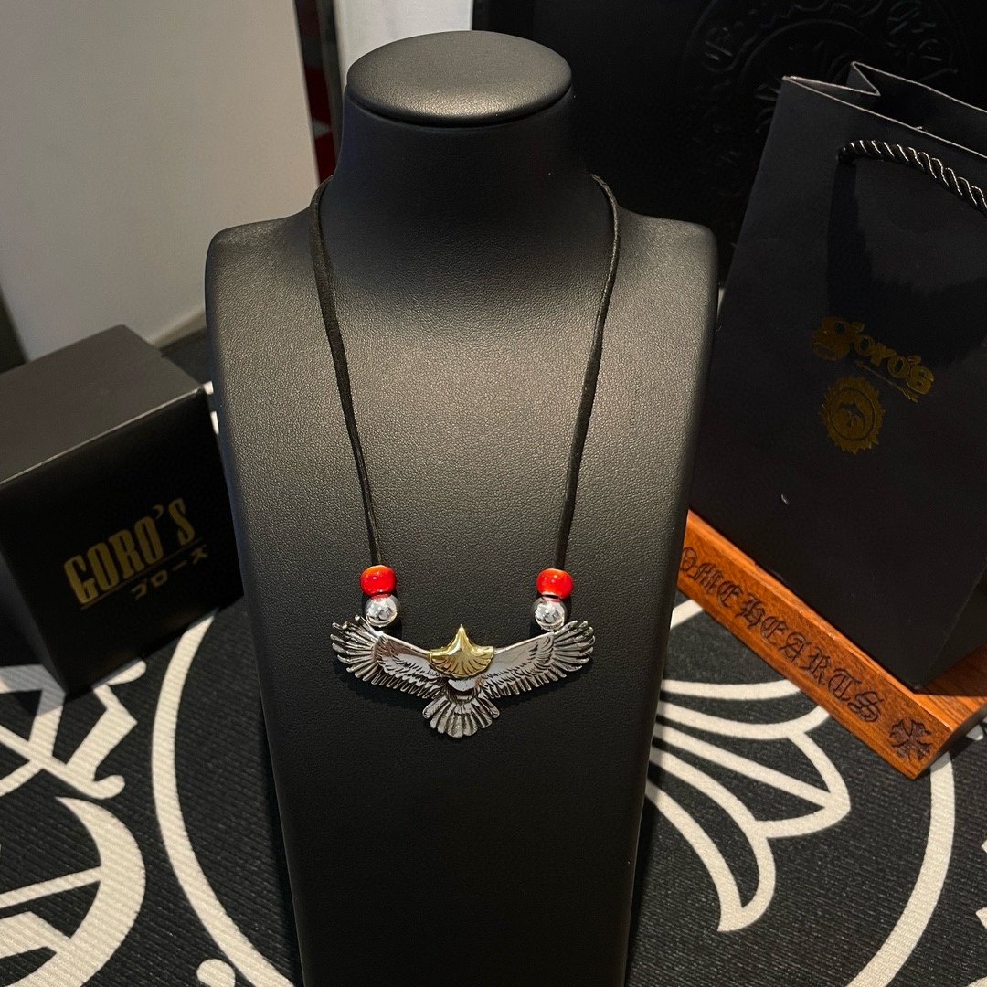 PP250 New on the shelves Goro's Takahashi Goro Eagle Pendant Classic Buckskin Rope Red Lucite Necklace Recognized Exclusive Shooting Mainly high-end market Racer / ins / Xiaohongshu popular models absolutely different from the ordinary version! Picture product details consistent with ZP! The original production process crafted quality handmade ～ genuine open mold 💝 trend fashion essential men and women can wear couples models with the same paragraph rock punk Thai silver style retro elements trendy with the same models official website ❤️
