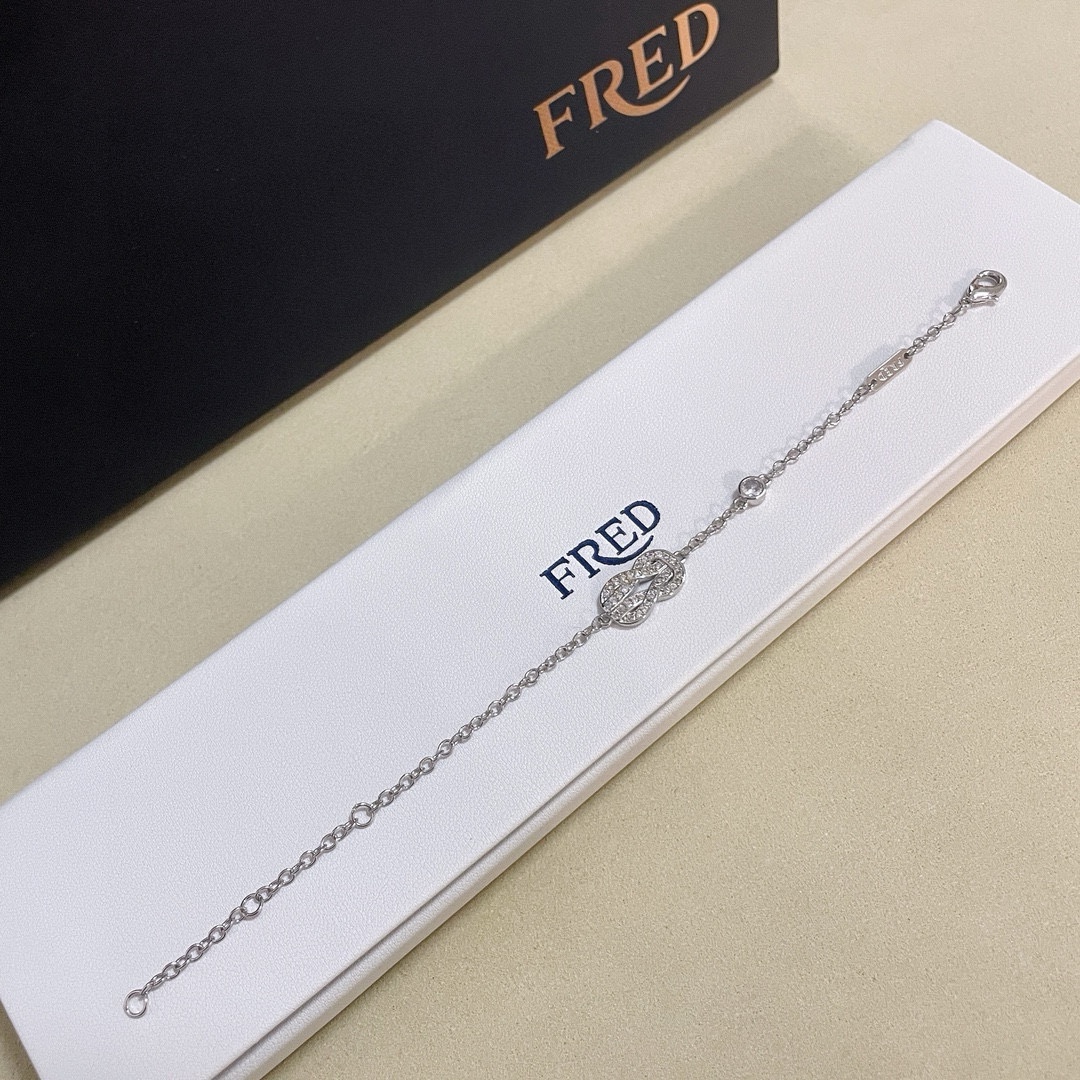 Picture [4]-P170 🎉 𝗙𝗥𝗥𝗘𝗗 Feride full diamond horseshoe clasp bracelet Seiko micro-set high-end customized counter material thickened electroplating process with logo simple and high-grade sense of temperament to pull the full daily can be stacked with a lot of bracelets bracelets to wear-high-fashion bags