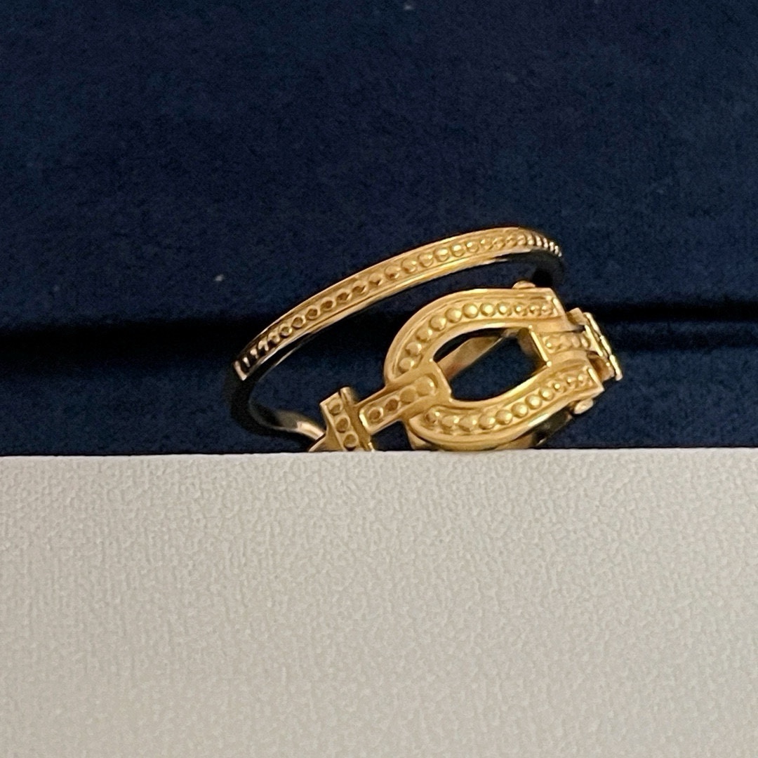 Picture [6]-P140 ❤Fire 🎉 🎉 𝗙𝗥𝗘𝗗 Ferret open-ended ring classic versatile NetroStar fashion a family of must-have items fashionable and exquisite 1:1 pair of customized thickened electroplating 18k craft gold / silver - high imitation Bags