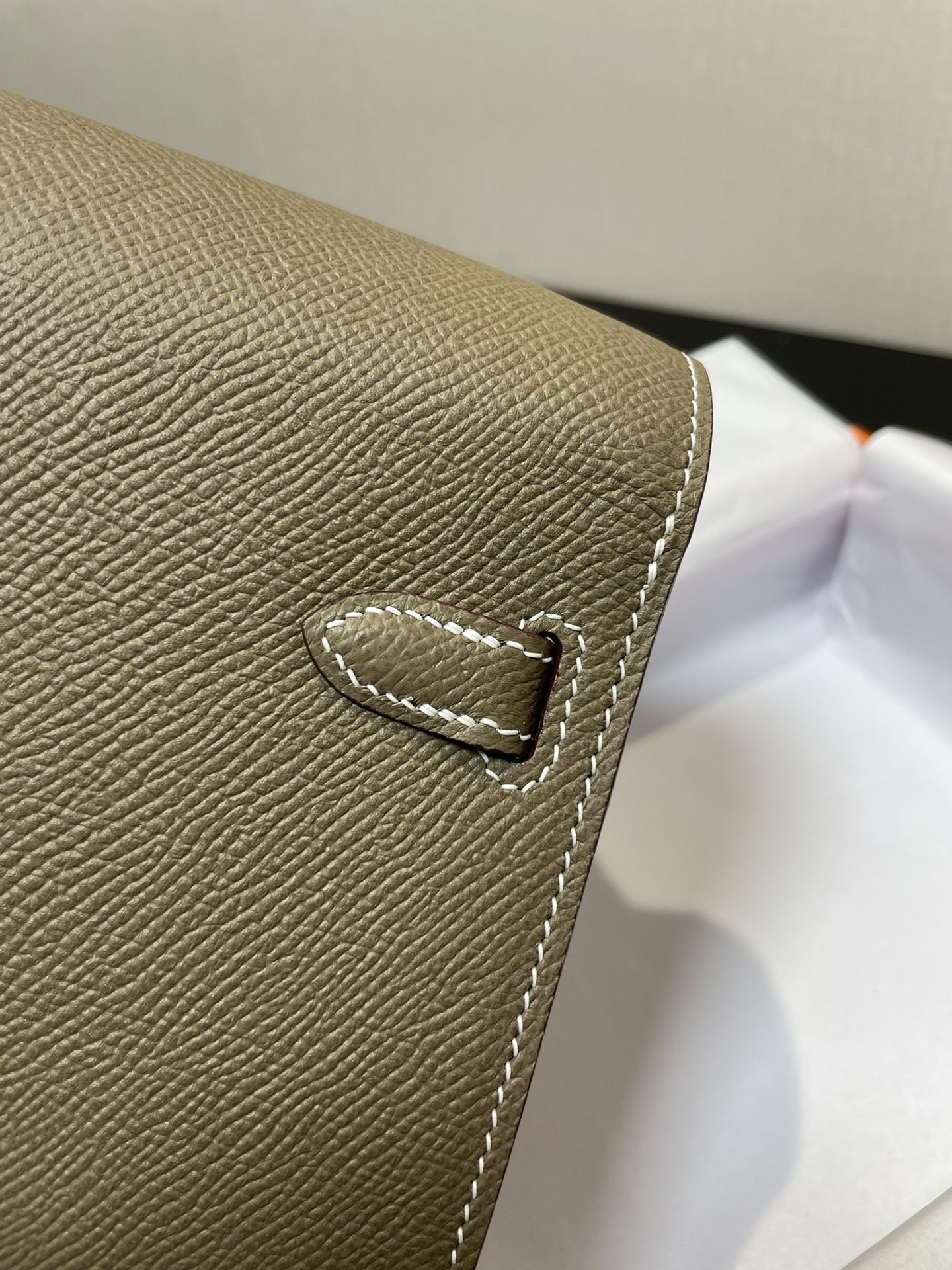 Picture [5]-Kelly woc elephant gray gold buckle imported Epsom-high replica bags
