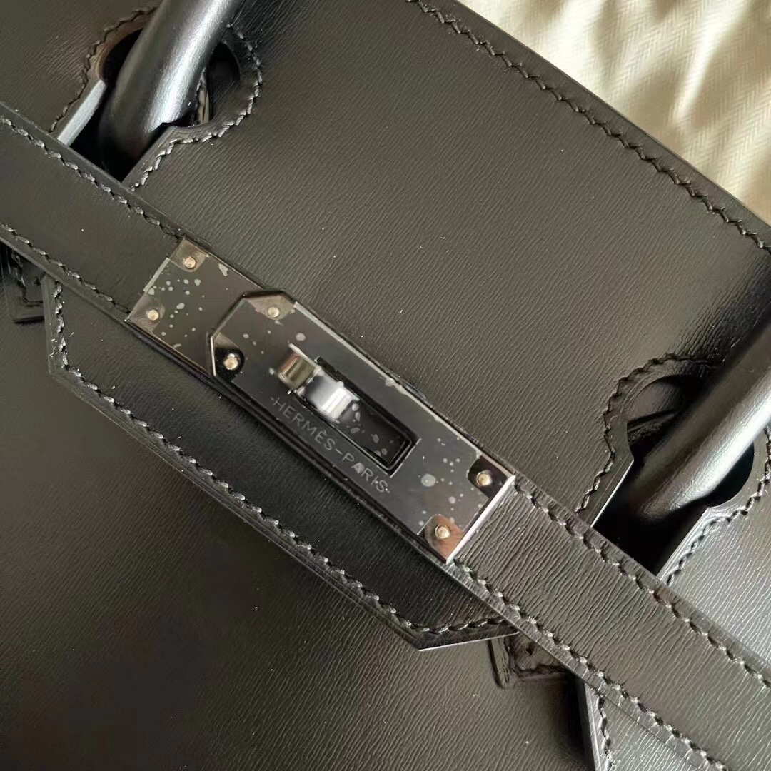 图片[7]-Birkin 30 顶级原厂Box皮 Nior 89黑色 黑扣～-高仿包包
