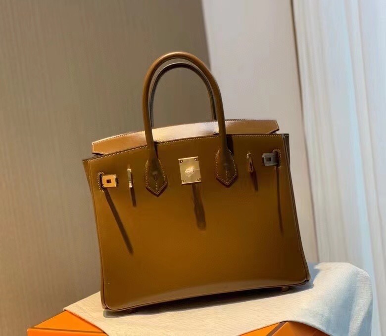 图片[4]-Birkin 30 Box 3G栗子色 金扣 顶级全手缝～-高仿包包