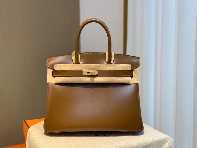 Birkin 30 Box 3G栗子色 金扣 顶级全手缝～-高仿包包
