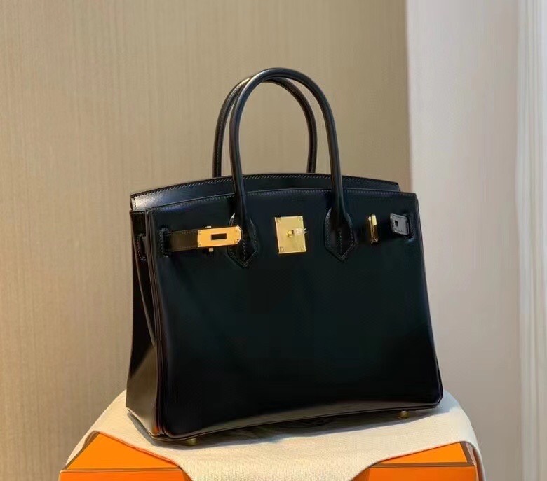 图片[3]-Birkin 30 Box Nior 89 黑色 金扣 顶级全手缝～-高仿包包