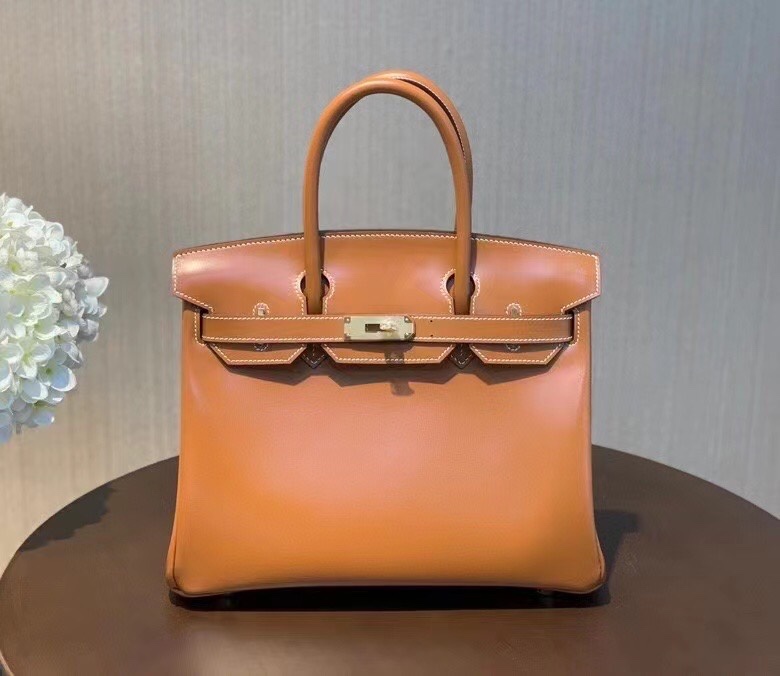 Birkin 30 Box 37金棕色 金扣 顶级全手缝～-高仿包包