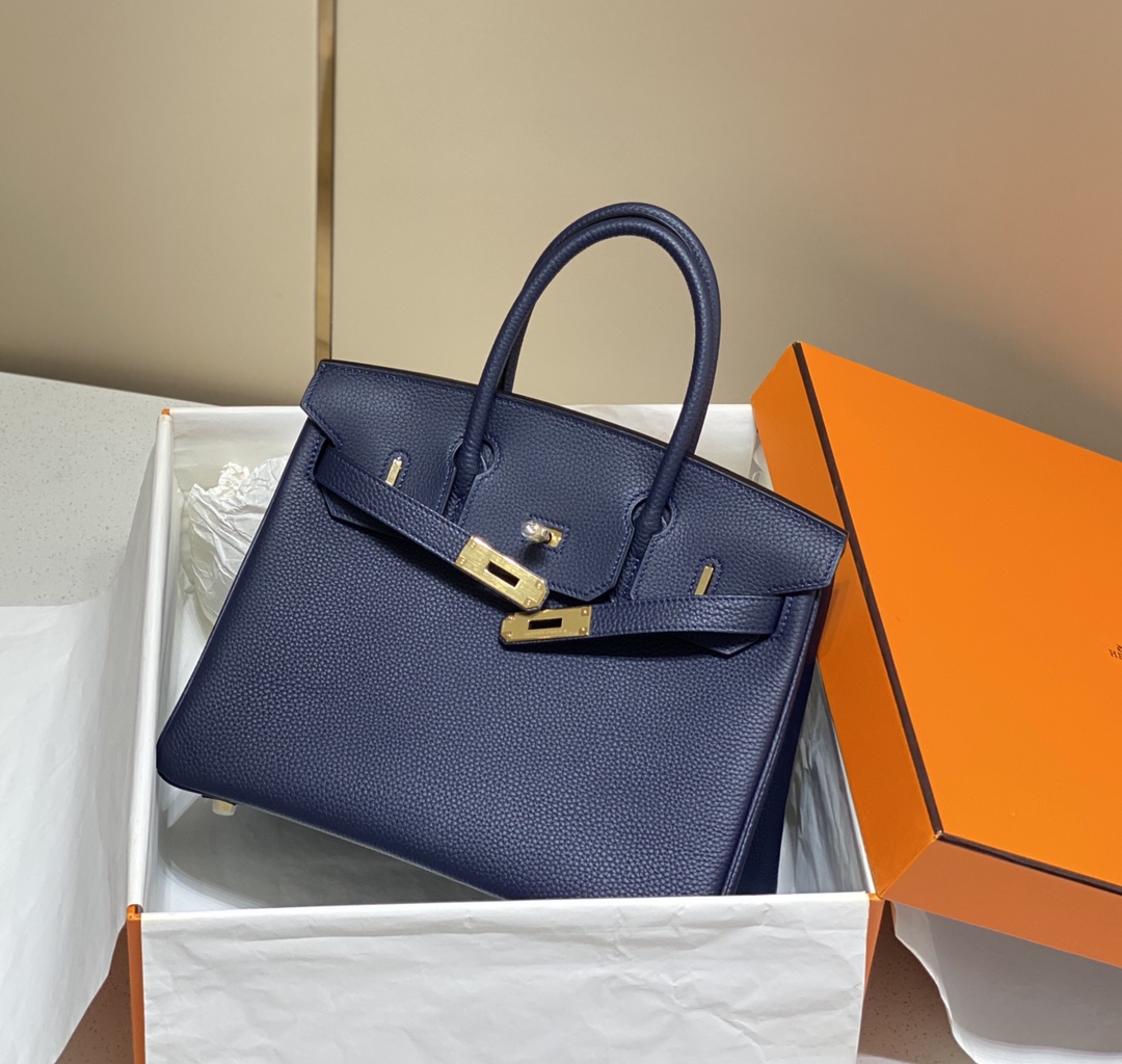 Image [3]-𝑫𝒓𝒆𝒂𝒎 𝒃𝒂𝒈 ♥ Bɪʀ ᴋɪɴ Deep Blue ♡ High quality perfect machine stitching. / appearances of the highest frequency and the most bright is the Hermes platinum bag.30cm 909509025cm 9092090-High Faux Bags
