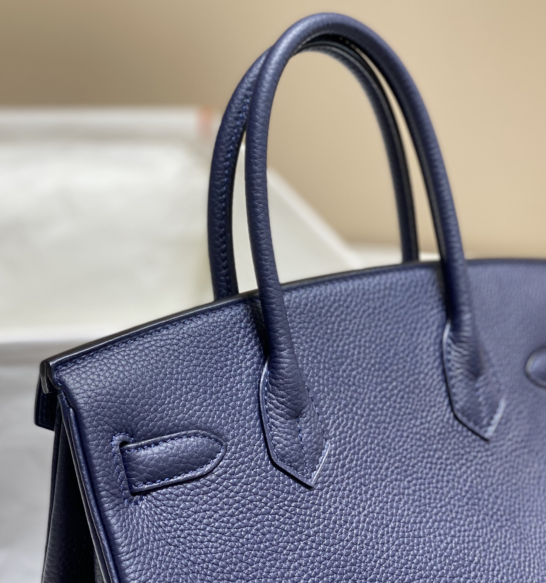 Image [5]-𝑫𝒓𝒆𝒂𝒎 𝒃𝒂𝒈 ♥ Bɪʀ ᴋɪɴ Deep Blue ♡ High quality perfect machine stitching. / appearances of the highest frequency and the most bright is the Hermes platinum bag.30cm 909509025cm 9092090-High Faux Bags