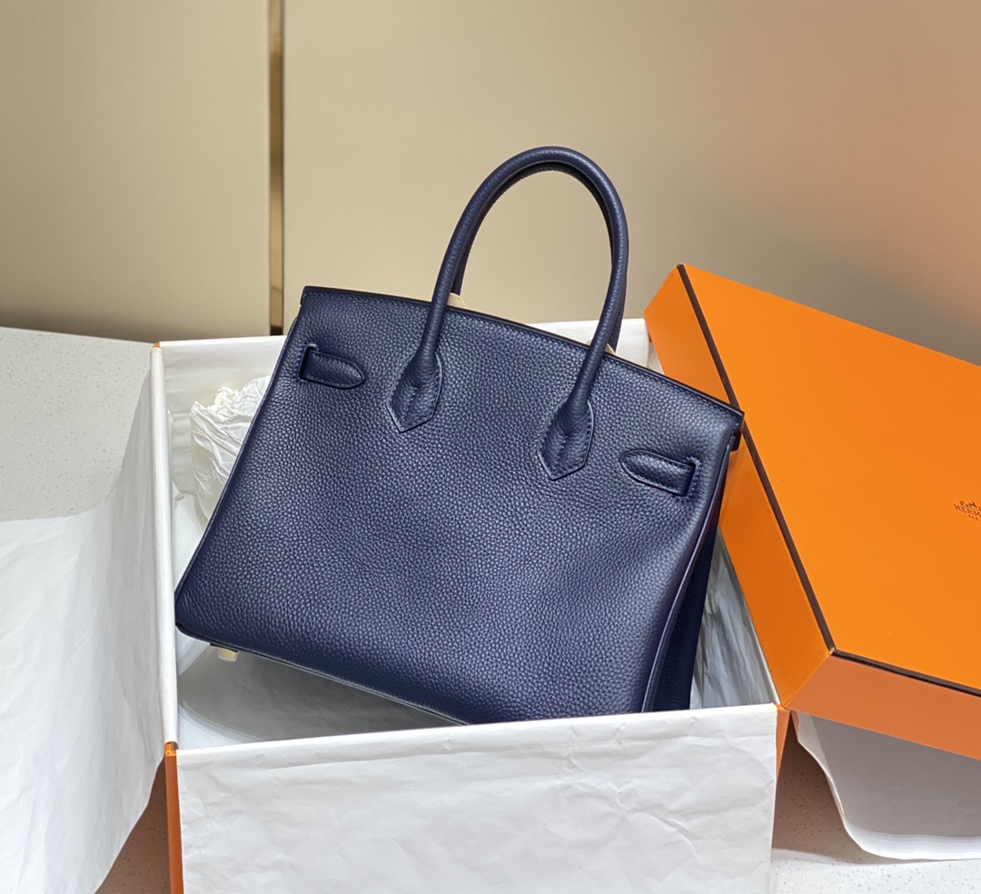 Image [2]-𝑫𝒓𝒆𝒂𝒎 𝒃𝒂𝒈 ♥ Bɪʀ ᴋɪɴ Deep Blue ♡ High quality perfect machine stitching. / appearances of the highest frequency and the most bright is the Hermes platinum bag.30cm 909509025cm 9092090-High Faux Bags