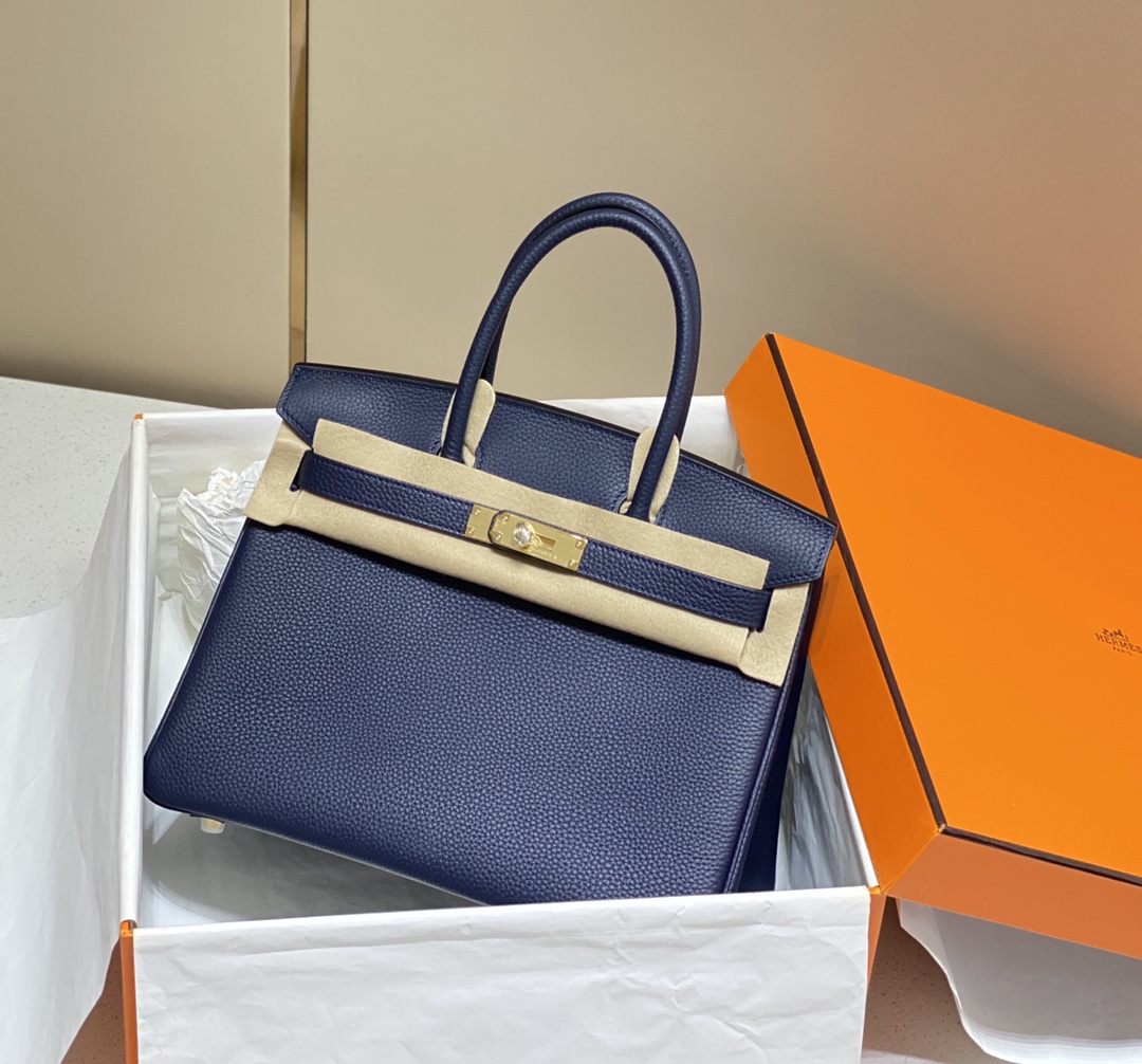 Image[1]-𝑫𝒓𝒆𝒂𝒎 𝒃𝒂𝒈 ♥ Bɪʀ ᴋɪɴ Deep Blue ♡ High quality perfect machine stitching. / appearances of the highest frequency and the most bright is the Hermes platinum bag.30cm 909509025cm 9092090-High Faux Bags