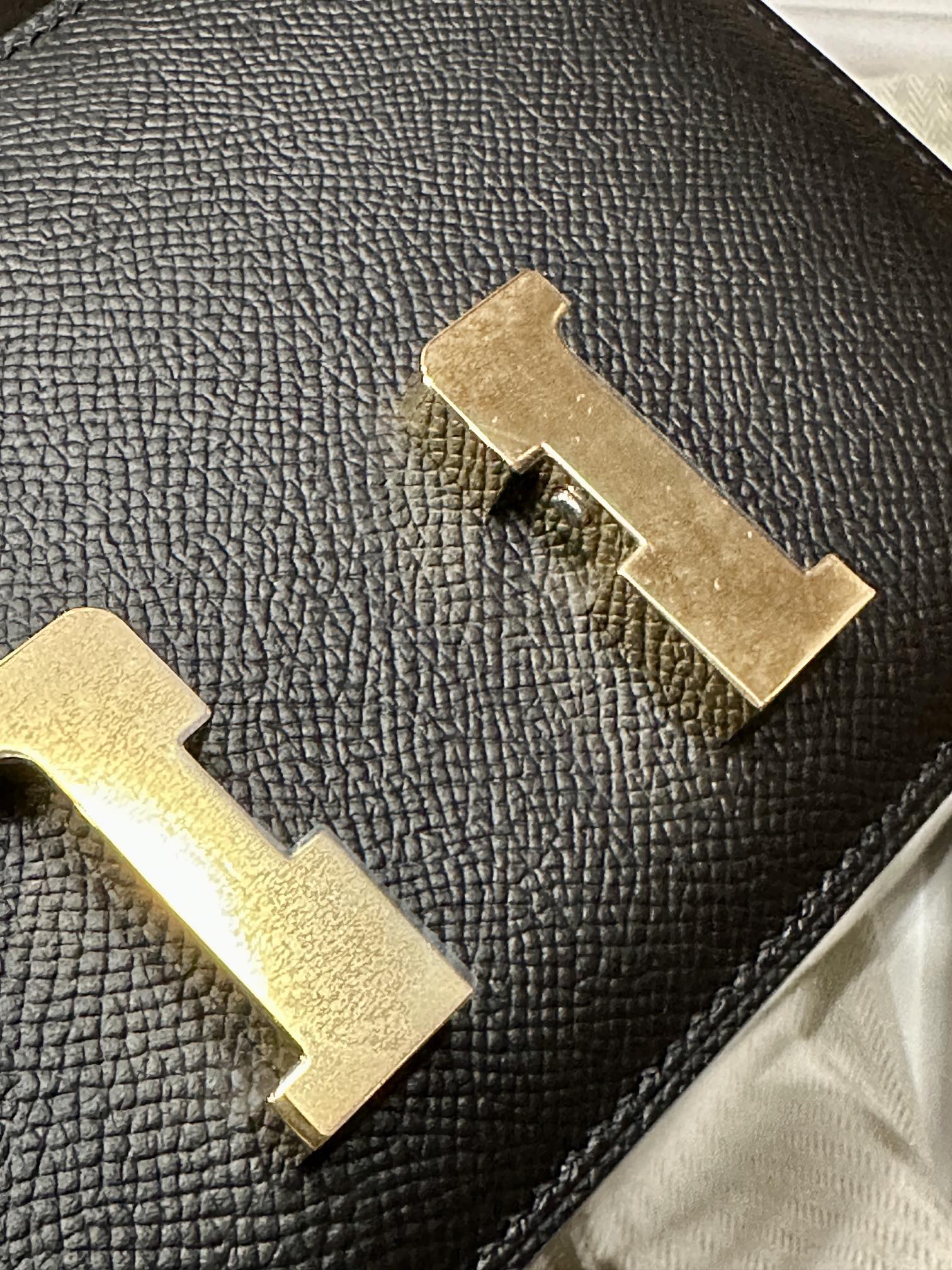 图片[6]-Constance康康19cm 黑色 Epsom 掌纹皮 金扣-高仿包包