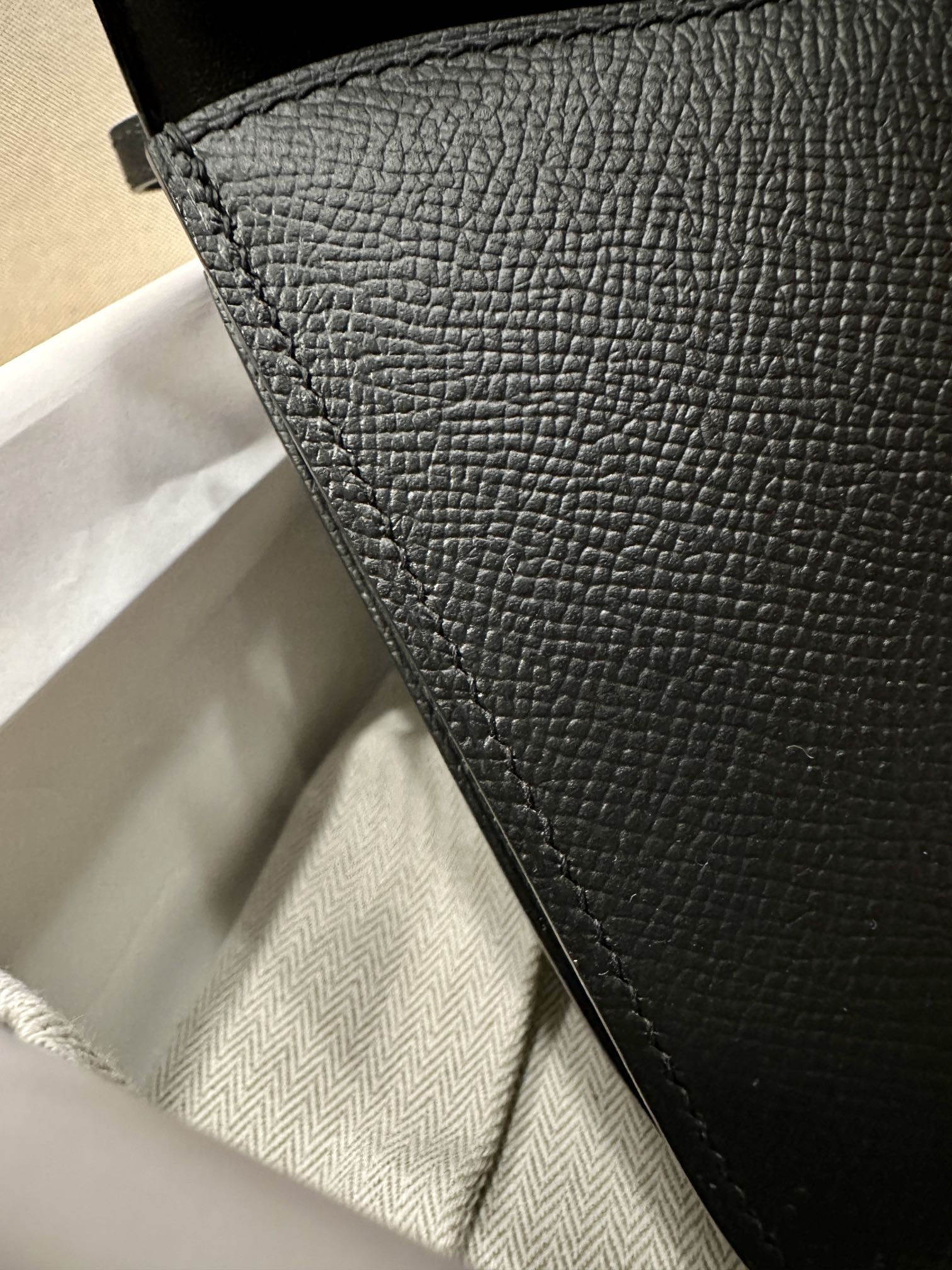 图片[8]-Constance康康19cm 黑色 Epsom 掌纹皮 金扣-高仿包包