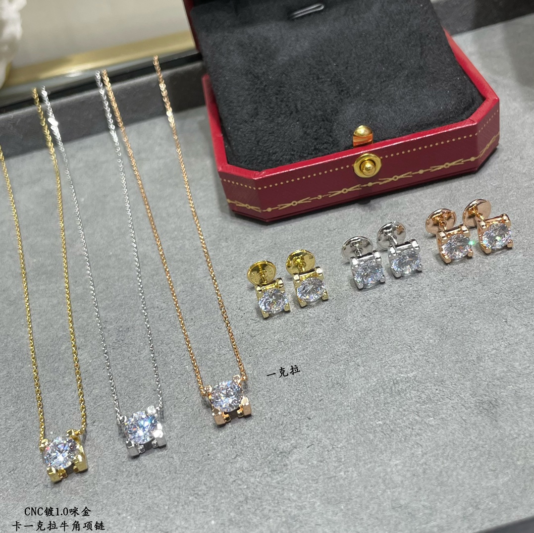图片[9]-p14 5V金镀咪金   卡地亚一克拉牛角项链经典牛角！！不多作介绍！出  高碳钻的震撼你们懂！每个细节非常到位！-高仿包包
