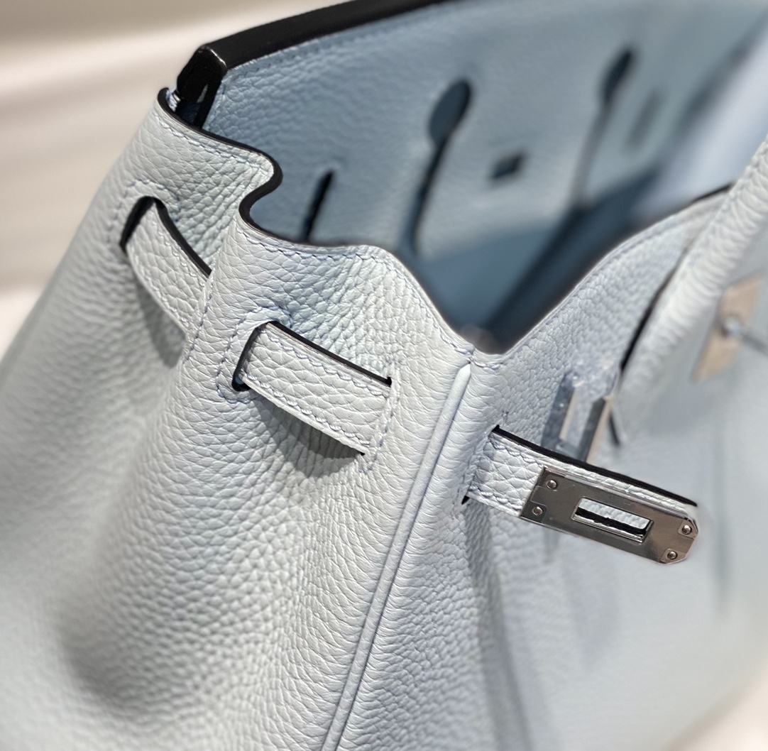 Picture [8]-𝑫𝒓𝒆𝒂𝒎 𝒃𝒂𝒈 New color | Chalice Blue🪞 I believe that even people who are not interested in fashion should know the name of Birkin Bag 🥂. And in many luxury bags in the highest frequency of appearances and the most eye-catching is the Hermes platinum bag 〰️ Real 25cm 9292090-High Faux Bags