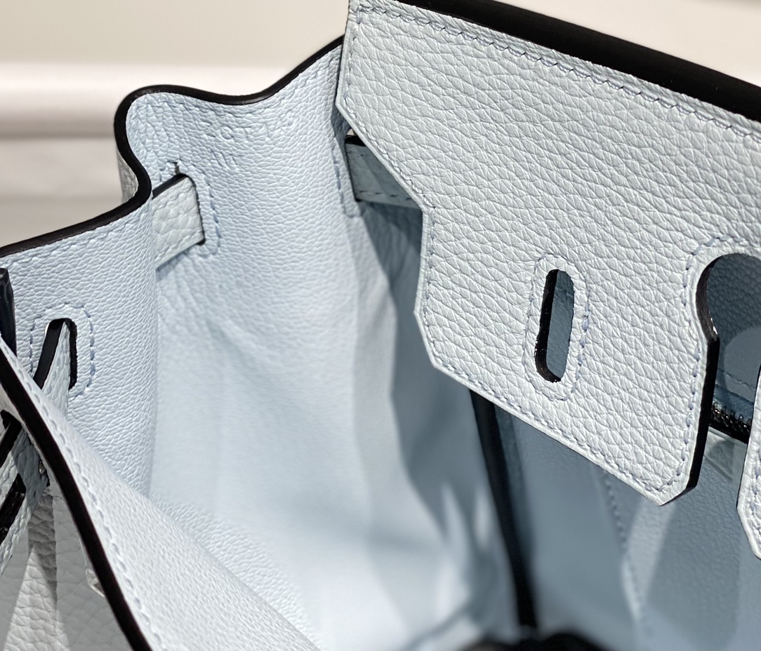 Picture [7]-𝑫𝒓𝒆𝒂𝒎 𝒃𝒂𝒈 New color | Chalice Blue🪞 I believe that even people who are not interested in fashion should know the name of Birkin Bag 🥂. And in many luxury bags in the highest frequency of appearances and the most eye-catching is the Hermes platinum bag 〰️ Real 25cm 9292090-High Faux Bags