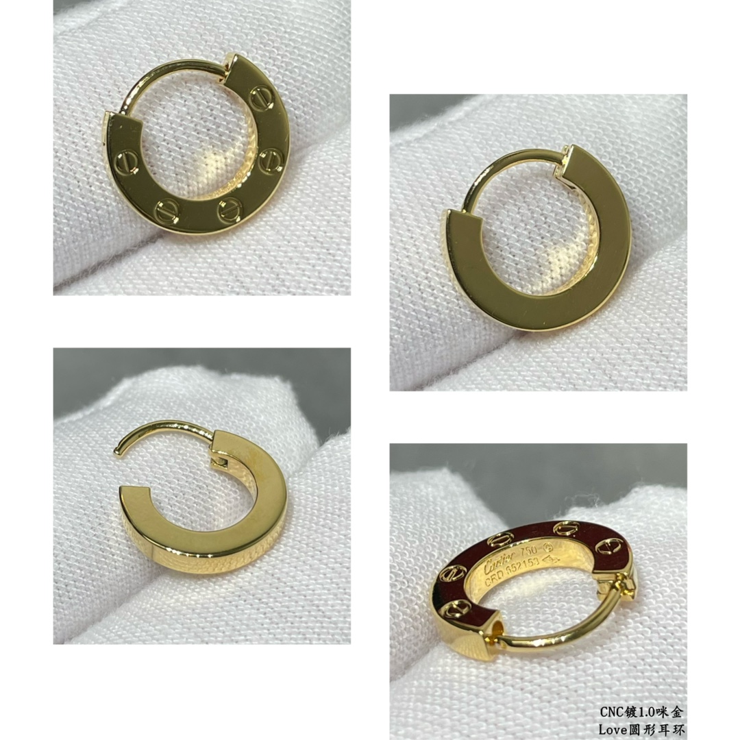 图片[8]-p190V金镀咪金   CNC高版本 卡地亚LOVE光面圆形耳环👉🏻看刻字再看做工 原版复刻 进专柜无压力德国进口 奢华 高大上  一比一 logo牌 性价比超高💐自留送礼佳品-高仿包包