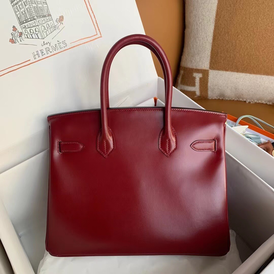 图片[8]-Birkin 30cm Box 皮 K1石榴红 银扣✈️-高仿包包
