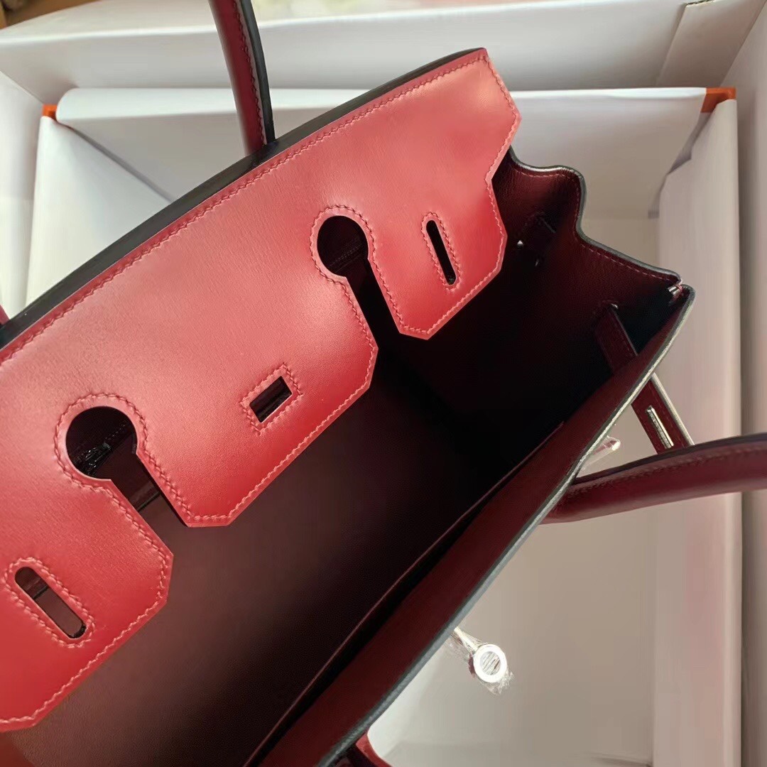 图片[4]-Birkin 30cm Box 皮 K1石榴红 银扣✈️-高仿包包