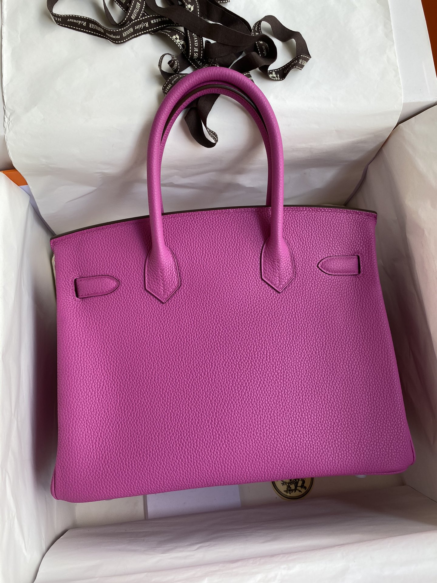 图片[2]-手缝👉Birkin 30cm 进口Togo皮 玉兰粉 银扣-高仿包包