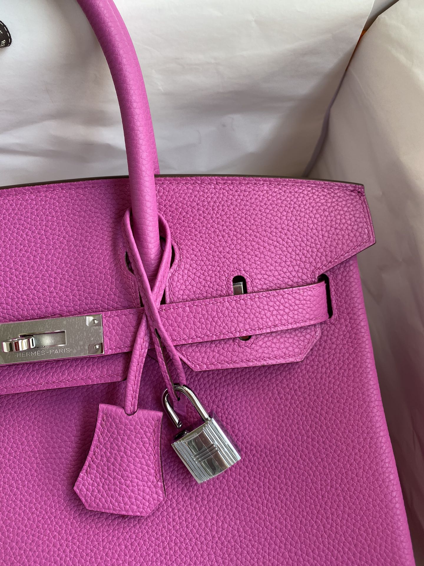 图片[3]-手缝👉Birkin 30cm 进口Togo皮 玉兰粉 银扣-高仿包包