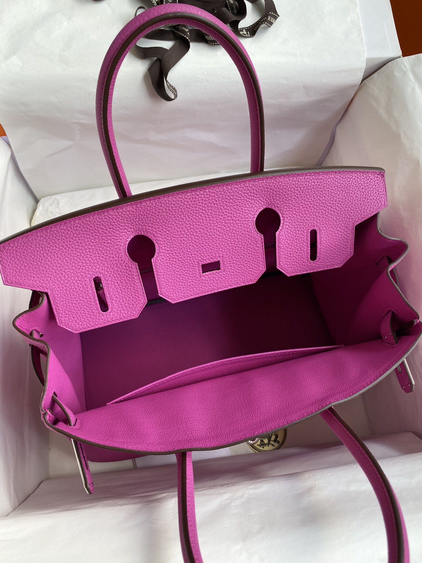 图片[5]-手缝👉Birkin 30cm 进口Togo皮 玉兰粉 银扣-高仿包包