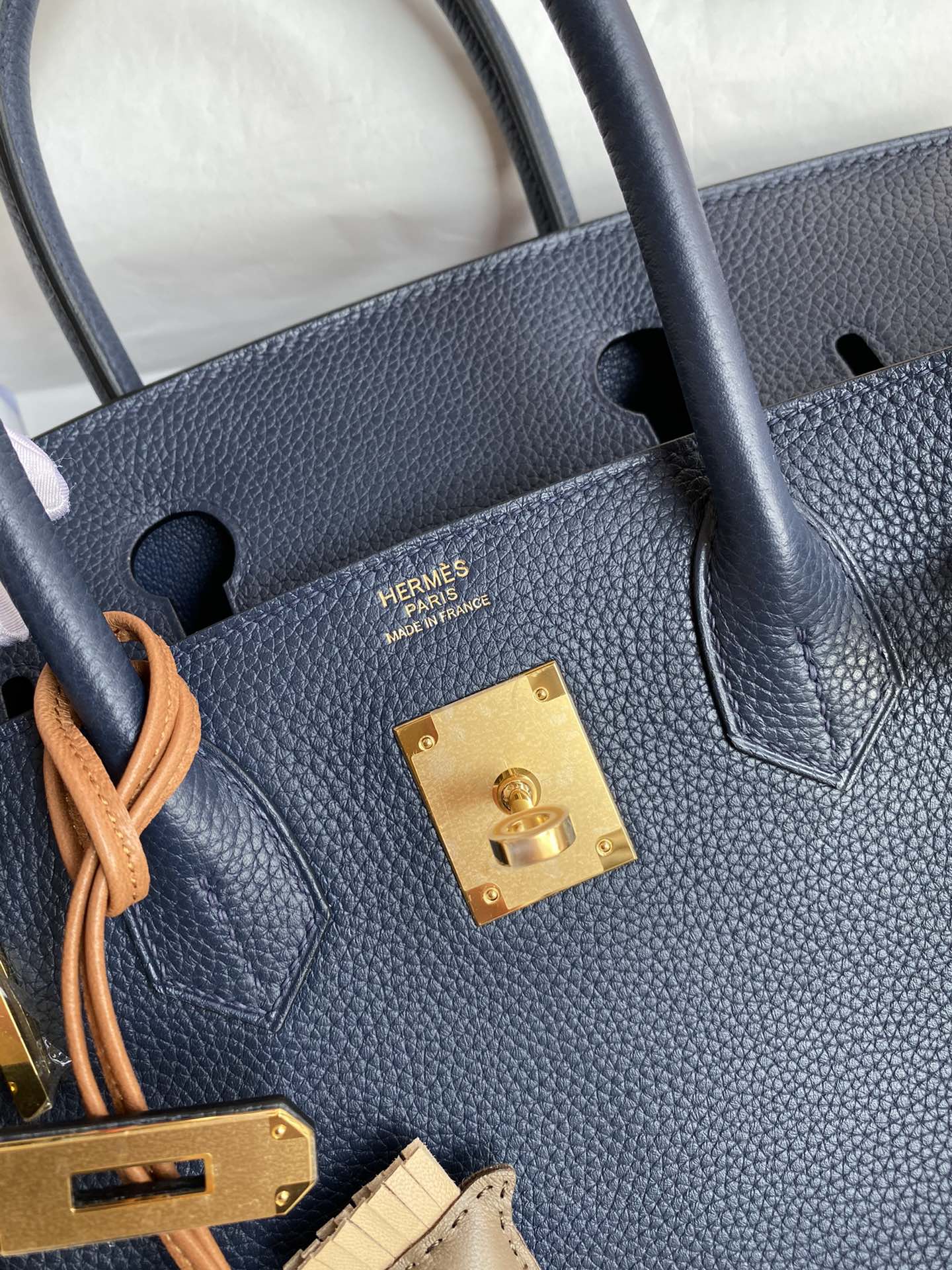 图片[7]-手缝👉Birkin 30cm 进口Togo皮 宝蓝 金扣-高仿包包