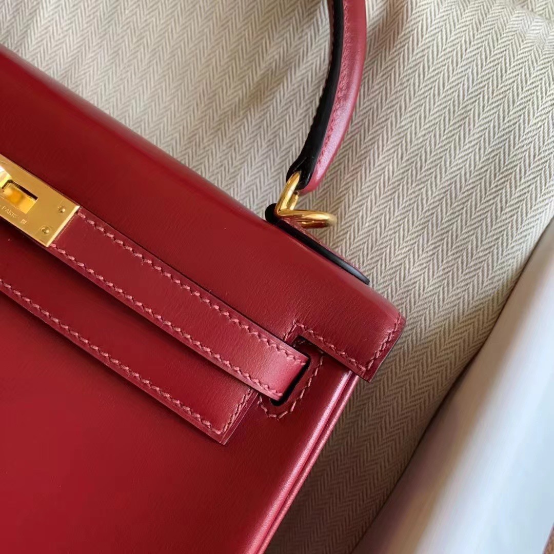 图片[7]-Kelly 25 内缝 Box 55 内缝 rouge H 红 金扣 ～-高仿包包