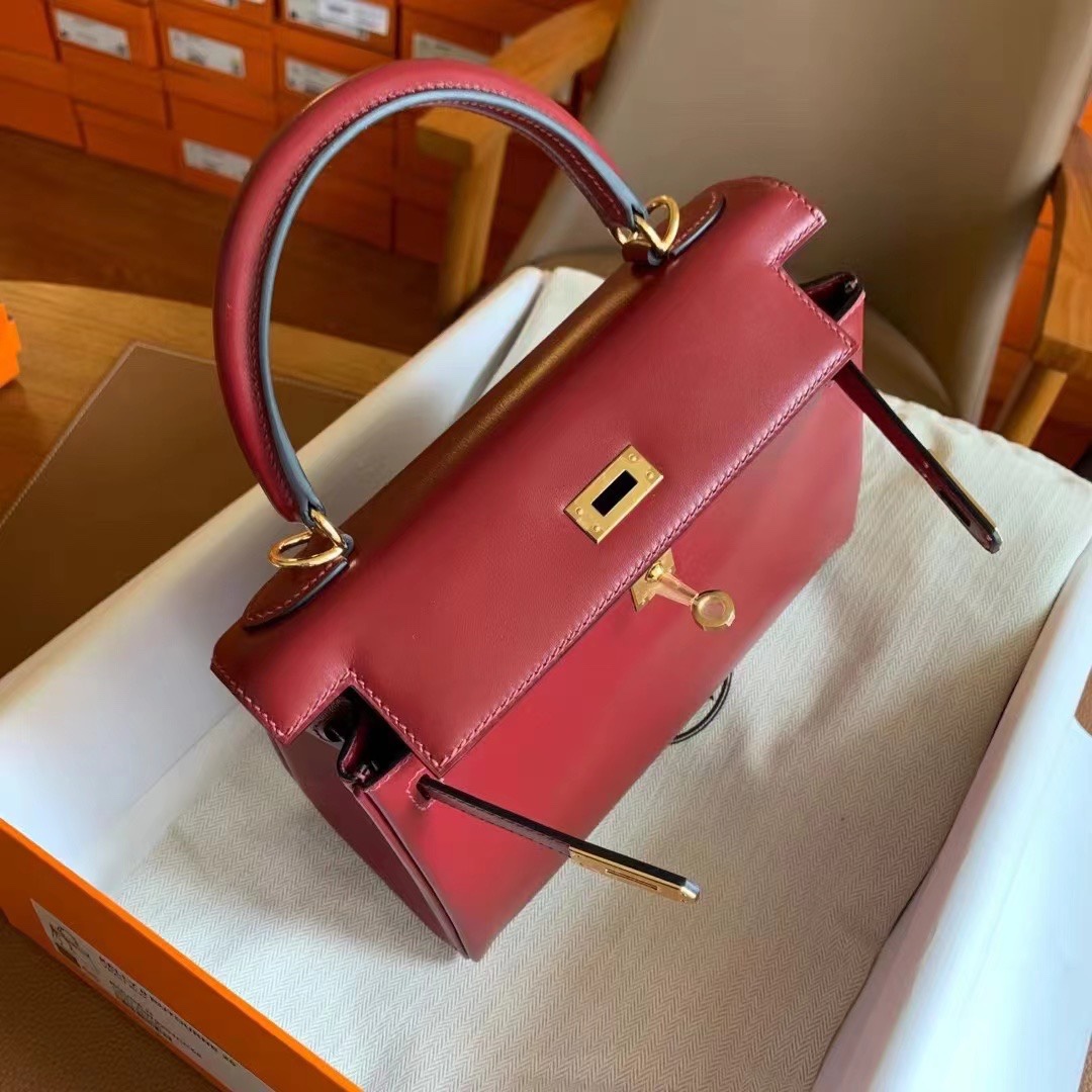 图片[8]-Kelly 25 内缝 Box 55 内缝 rouge H 红 金扣 ～-高仿包包