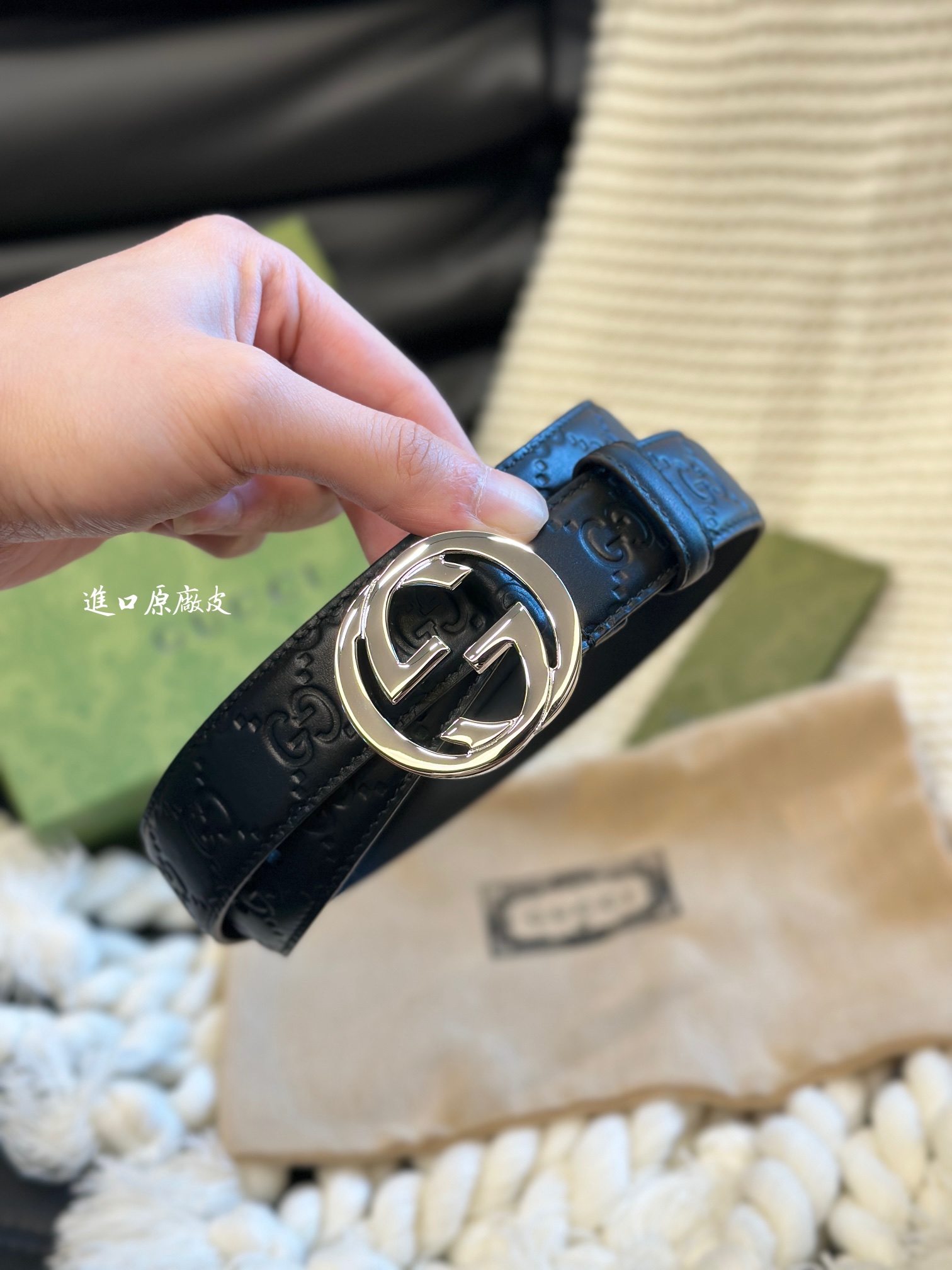 图片[5]-Gucci经典款头层压G花 專櫃同款 精品五金 进口 宽3.0cm 高质量-高仿包包