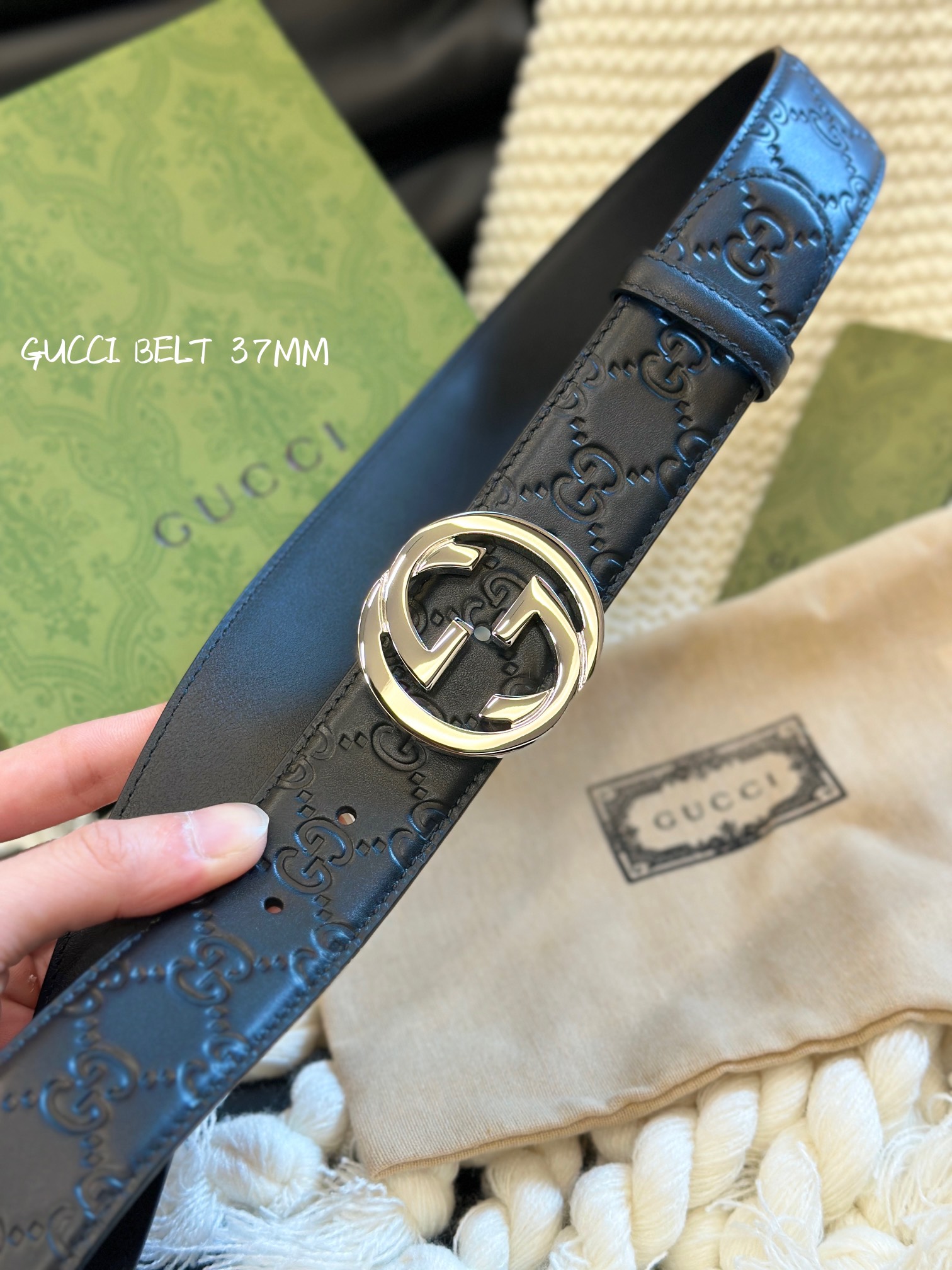 图片[4]-Gucci经典款头层压G花 專櫃同款 精品五金 进口 宽3.7cm 高质量-高仿包包