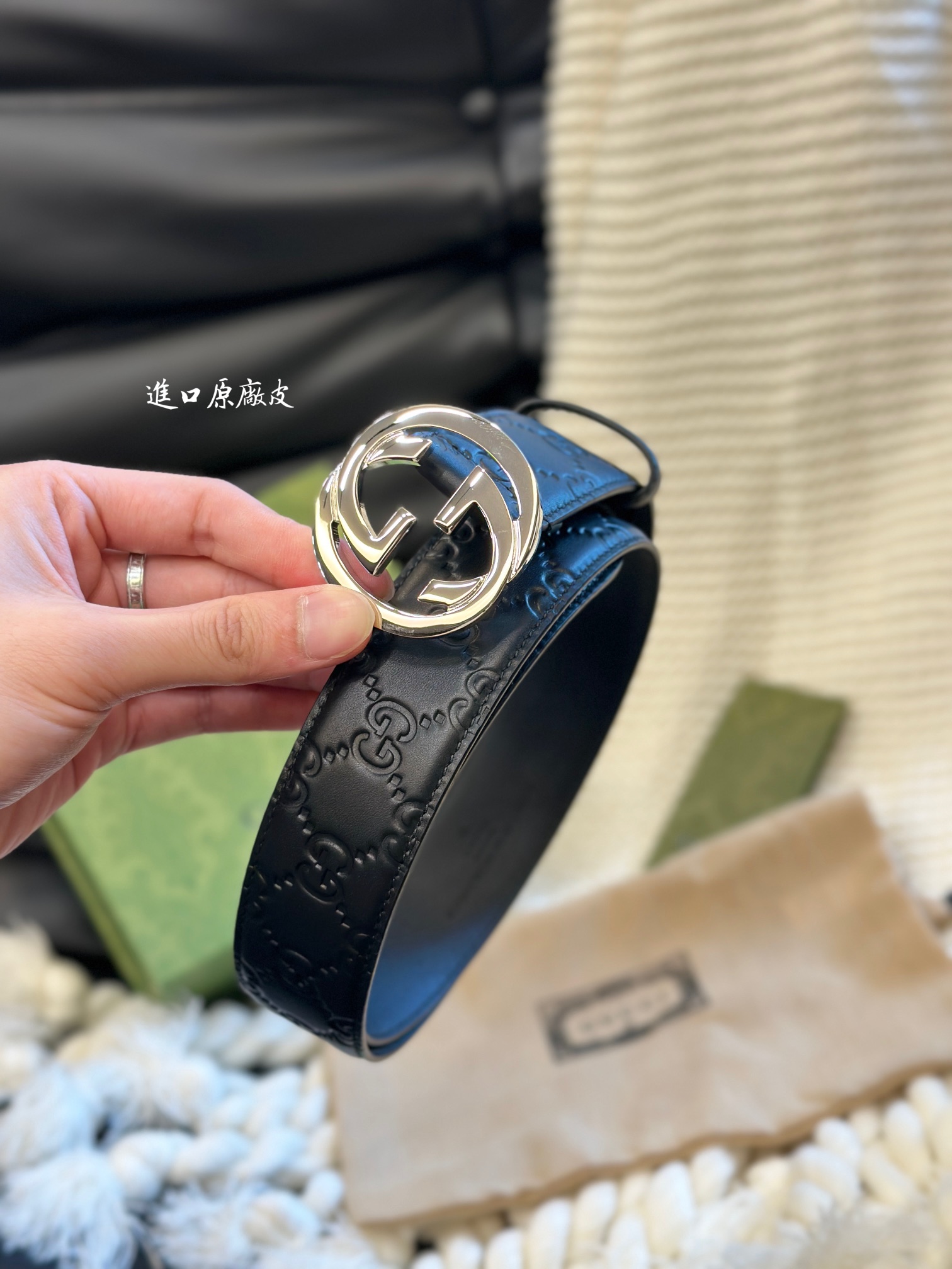 图片[5]-Gucci经典款头层压G花 專櫃同款 精品五金 进口 宽3.7cm 高质量-高仿包包