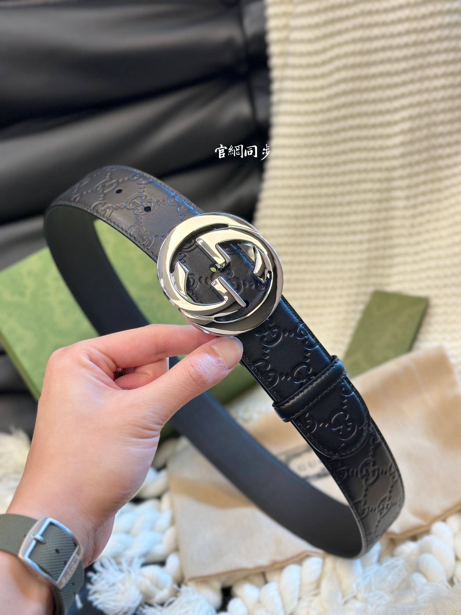 图片[2]-Gucci经典款头层压G花 專櫃同款 精品五金 进口 宽4.0cm 高质量-高仿包包