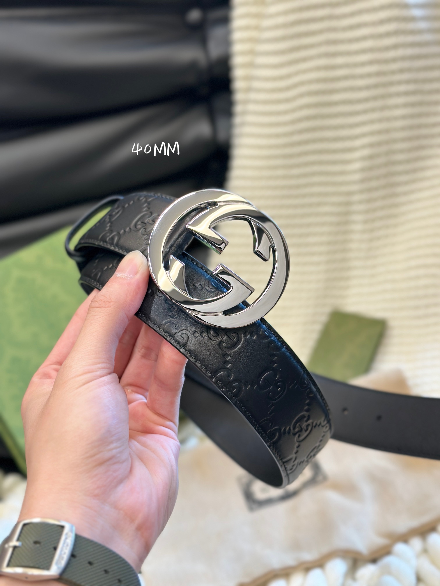 图片[3]-Gucci经典款头层压G花 專櫃同款 精品五金 进口 宽4.0cm 高质量-高仿包包