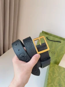 Gucci's Early Fall 2024 collection adds color to this eye-catching belt crafted in GG rubber-effect leather with a palladium-tone buckle for a glamorous, everyday look.