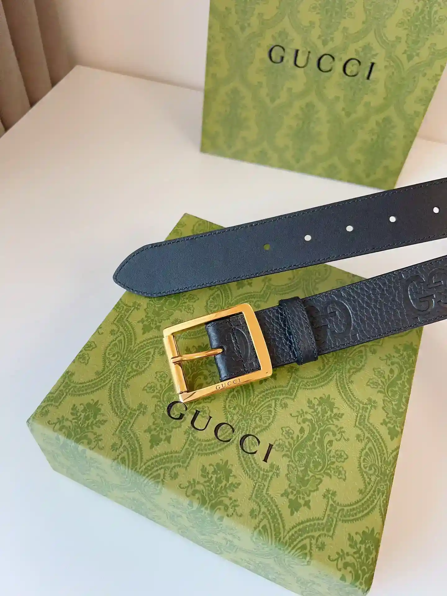 Image [8]-Gucci 2024 Early Autumn Collection Add ColorThis eye-catching belt is crafted from GG rubber-effect leather with a palladium-toned buckle for everyday styling and injects a different kind of glamourStyleFashionCasualPatternedBelt Width: 35mmHigh Faux Bags