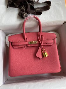 Birkin 25cm 进口Togo皮 唇膏粉 金扣蜡线-高仿包包