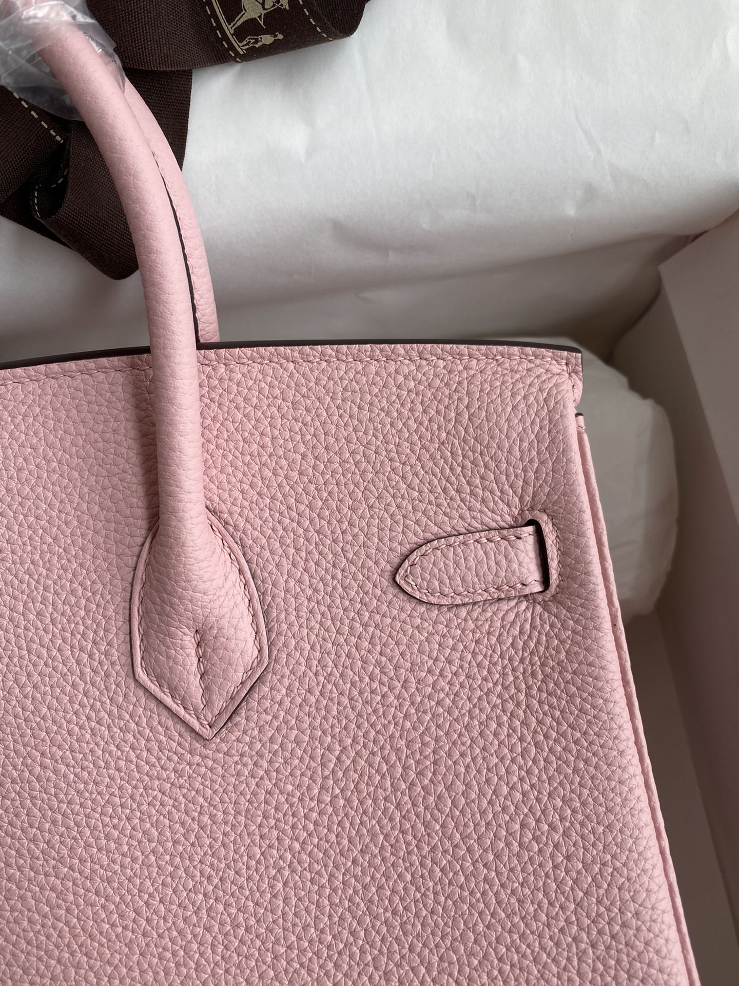图片[4]-Birkin 25cm 进口Togo皮 3Q粉 金扣蜡线-高仿包包