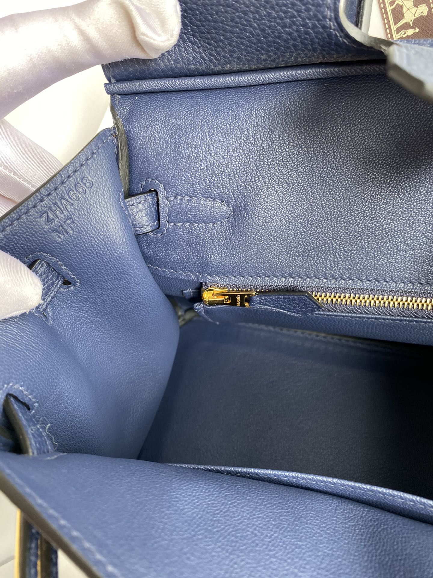 图片[7]-Birkin 25cm 进口Togo皮 深蓝 金扣蜡线-高仿包包