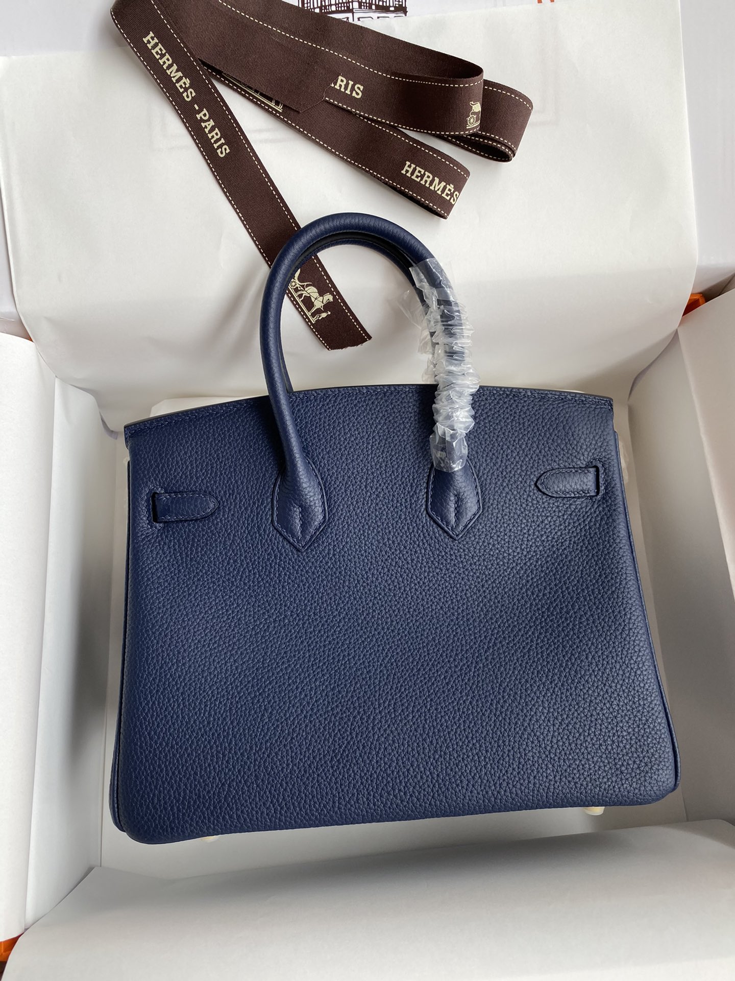 图片[2]-Birkin 25cm 进口Togo皮 深蓝 金扣蜡线-高仿包包